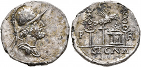 Rhine Legions. Anonymous, circa May/June-December 68. Denarius (Subaeratus, 18 mm, 1.85 g, 6 h), uncertain mint in Gaul or in the Rhine Valley. 'SIGNA...