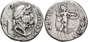 Rhine Legions. Anonymous, circa May/June-December 68. Denarius (Subaeratus, 17 mm, 2.80 g, 6 h), uncertain mint in Gaul or in the Rhine Valley. 'G P R...