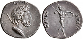 Rhine Legions. Anonymous, circa May/June-December 68. Denarius (Silver, 17 mm, 3.68 g, 6 h), uncertain mint in Gaul or in the Rhine Valley. 'G P R Gro...