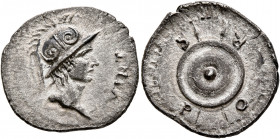 Rhine Legions. Anonymous, circa May/June-December 68. Denarius (Silver, 19 mm, 2.91 g, 11 h), uncertain mint in Gaul or in the Rhine Valley. 'Virtus-R...