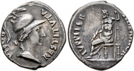 Rhine Legions. Anonymous, circa May/June-December 68. Denarius (Silver, 18 mm, 3.56 g, 5 h), uncertain mint in Gaul or in the Rhine Valley. 'Virtus-Ro...