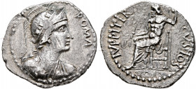 Rhine Legions. Anonymous, circa May/June-December 68. Denarius (Silver, 18 mm, 2.85 g, 6 h), uncertain mint in Gaul or in the Rhine Valley. 'Virtus-Ro...