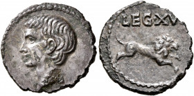 Rhine Legions. In the name of Augustus, 27 BC-AD 14. Denarius (Subaeratus, 17 mm, 2.20 g, 5 h), uncertain mint in Germania Inferior. Group A.X, circa ...