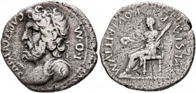 Forces of Vitellius in Gaul and in the Rhine Valley. Anonymous, 2 January-19 April 69. Denarius (Silver, 18 mm, 3.35 g, 7 h), Lugdunum. 'Jupiter-Vesta...