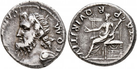 Forces of Vitellius in Gaul and in the Rhine Valley. Anonymous, 2 January-19 April 69. Denarius (Silver, 17 mm, 3.62 g, 10 h), Lugdunum. 'Jupiter-Vest...