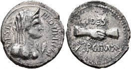 Forces of Vitellius in Gaul and in the Rhine Valley. Anonymous, 2 January-19 April 69. Denarius (Silver, 19 mm, 3.34 g, 6 h), uncertain mint in Gaul o...