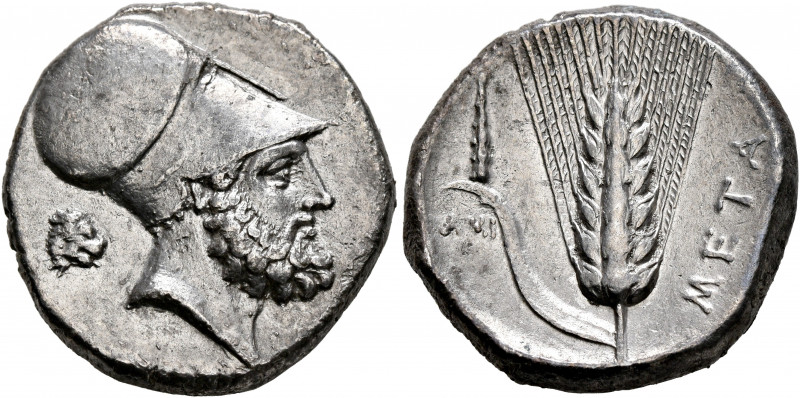 LUCANIA. Metapontion. Circa 340-330 BC. Didrachm or Nomos (Silver, 20 mm, 7.75 g...