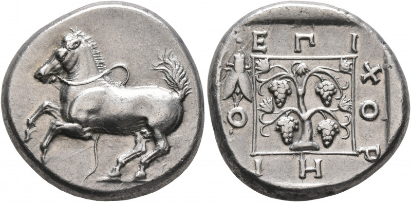 THRACE. Maroneia. Circa 386/5-348/7 BC. Stater (Silver, 22 mm, 11.38 g, 4 h), Ch...