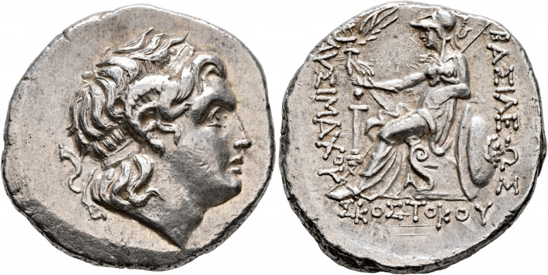 KINGS OF THRACE. Lysimachos, 305-281 BC. Tetradrachm (Silver, 30 mm, 17.18 g, 9 ...