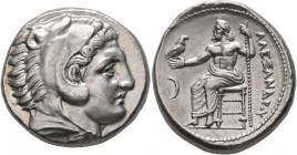 KINGS OF MACEDON. Alexander III ‘the Great’, 336-323 BC. Tetradrachm (Silver, 26 mm, 17.28 g, 10 h), Amphipolis, struck under Antipater, circa 325-323...
