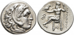 KINGS OF MACEDON. Alexander III ‘the Great’, 336-323 BC. Drachm (Silver, 18 mm, 4.34 g, 12 h), Lampsakos, struck under Leonnatos, Arrhidaios, or Antig...