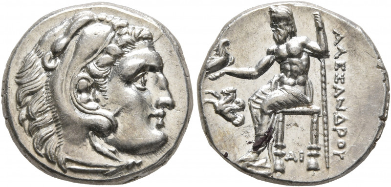 KINGS OF MACEDON. Alexander III ‘the Great’, 336-323 BC. Drachm (Silver, 17 mm, ...