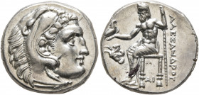 KINGS OF MACEDON. Alexander III ‘the Great’, 336-323 BC. Drachm (Silver, 17 mm, 4.29 g, 12 h), Lampsakos, struck under Antigonos I Monophthalmos, circ...