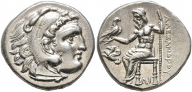 KINGS OF MACEDON. Alexander III ‘the Great’, 336-323 BC. Drachm (Silver, 17 mm, 4.23 g, 12 h), Lampsakos, struck under Antigonos I Monophthalmos, circ...