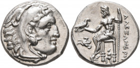 KINGS OF MACEDON. Alexander III ‘the Great’, 336-323 BC. Drachm (Silver, 17 mm, 4.23 g, 12 h), Lampsakos, struck under Antigonos I Monophthalmos, circ...