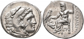 KINGS OF MACEDON. Alexander III ‘the Great’, 336-323 BC. Drachm (Silver, 19 mm, 4.37 g, 11 h), Lampsakos, struck under Antigonos I Monophthalmos, circ...