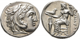 KINGS OF MACEDON. Alexander III ‘the Great’, 336-323 BC. Drachm (Silver, 17 mm, 4.32 g, 11 h), Lampsakos, struck under Antigonos I Monophthalmos, circ...