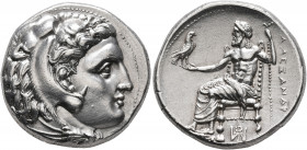 KINGS OF MACEDON. Alexander III ‘the Great’, 336-323 BC. Tetradrachm (Silver, 25 mm, 17.07 g, 1 h), Miletos, struck under Asandros, circa 323-319. Hea...