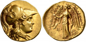 KINGS OF MACEDON. Alexander III ‘the Great’, 336-323 BC. Stater (Gold, 18 mm, 8.56 g, 11 h), Babylon I, struck under Seleukos I, circa 311-300. Head o...