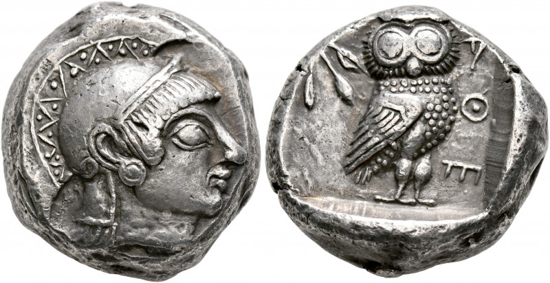 ATTICA. Athens. Circa 500/490-485/0 BC. Tetradrachm (Silver, 21 mm, 17.17 g, 4 h...