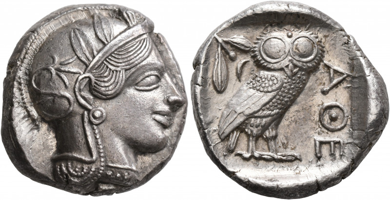 ATTICA. Athens. Circa 430s-420s BC. Tetradrachm (Silver, 24 mm, 17.19 g, 1 h). H...