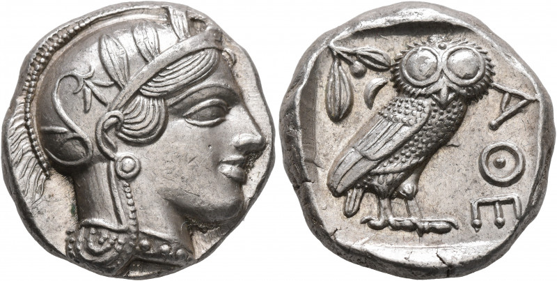 ATTICA. Athens. Circa 430s-420s BC. Tetradrachm (Silver, 23 mm, 17.23 g, 6 h). H...