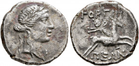 CIMMERIAN BOSPOROS. Gorgippia. Time of Mithridates VI Eupator, circa 105-90 BC. Drachm (Silver, 17 mm, 3.15 g, 12 h). Laureate head of Apollo to right...
