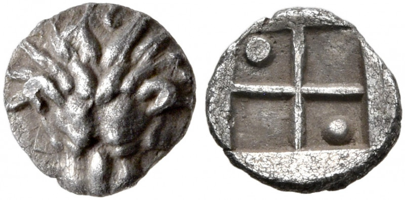 CIMMERIAN BOSPOROS. Pantikapaion. Circa 470-460 BC. Tetartemorion (Silver, 7 mm,...