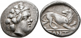 CIMMERIAN BOSPOROS. Pantikapaion. Circa 370-355 BC. Hemidrachm (Silver, 15 mm, 2.58 g, 7 h). Head of a young satyr with animal ears to right, wearing ...