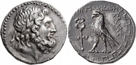 CARIA. Antioch ad Maeandrum. Circa 90/89-65/60 BC. Tetradrachm (Silver, 27 mm, 15.85 g, 1 h), Kalas, magistrate. Laureate head of Zeus to right. Rev. ...