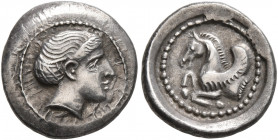 DYNASTS OF LYCIA. Uncertain dynast, circa 460-430 BC. Diobol or Sixth Stater (Silver, 13 mm, 1.30 g, 6 h), uncertain mint. Female head (Aphrodite?) to...