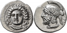 CILICIA. Tarsos. Pharnabazos, Persian military commander, 380-374/3 BC. Stater (Silver, 22 mm, 10.51 g, 12 h). Diademed female head facing slightly to...