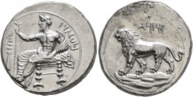 CILICIA. Tarsos. Mazaios, satrap of Cilicia, 361/0-334 BC. Stater (Silver, 22 mm, 10.69 g, 3 h). &#67649;&#67663;&#67659;&#67669;&#67667;&#67654; ('b'...