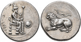 CILICIA. Tarsos. Mazaios, satrap of Cilicia, 361/0-334 BC. Stater (Silver, 24 mm, 10.57 g, 7 h), circa 342/1-338. &#67649;&#67663;&#67659;&#67669;&#67...