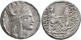 KINGS OF ARMENIA. Tigranes II ‘the Great’, 95-56 BC. Tetradrachm (Silver, 26 mm, 15.79 g, 2 h), Tigranokerta, circa 80-68. Draped bust of Tigranes II ...