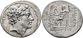 SELEUKID KINGS OF SYRIA. Antiochos IV Epiphanes, 175-164 BC. Tetradrachm (Silver, 34 mm, 16.74 g, 12 h), Antiochia on the Orontes, 168-164. Diademed h...