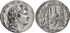 SELEUKID KINGS OF SYRIA. Tryphon, circa 142-138 BC. Tetradrachm (Silver, 31 mm, 16.23 g, 1 h), Antiochia on the Orontes. Diademed head of Tryphon to r...