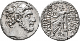 SELEUKID KINGS OF SYRIA. Demetrios III Eukairos, 97/6-88/7 BC. Tetradrachm (Silver, 26 mm, 15.94 g, 12 h), Antiochia on the Orontes, perhaps 88/7. Dia...