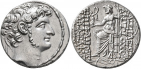 SELEUKID KINGS OF SYRIA. Antiochos XI Epiphanes Philadelphos, circa 95/4-94/3 BC. Tetradrachm (Silver, 27 mm, 15.81 g, 12 h), Antiochia on the Orontes...