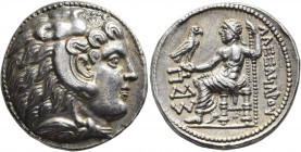 ARABIA, Eastern. Gerrha/Thaj (?). Series with the name of Shams, circa 230-220 BCE. Tetradrachm (Silver, 28 mm, 16.78 g, 11 h), imitating Alexander 't...