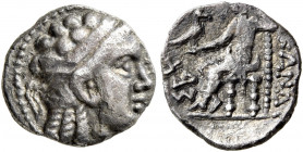 ARABIA, Eastern. Gerrha/Thaj (?). Series with the name of Shams, circa 230-220 BCE. Obol (Silver, 12 mm, 1.00 g, 10 h), imitating Alexander 'the Great...