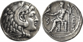 ARABIA, Eastern. Gerrha/Thaj (?). Early series with vertical Shin, circa 230-200 BCE. Tetradrachm (Silver, 28 mm, 16.46 g, 11 h), imitating Alexander ...