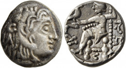 ARABIA, Eastern. Oman Peninsula. Mleiha (?). Abi’el, daughter of Baglan, circa 200 BCE. Drachm (Silver, 17 mm, 4.07 g, 6 h), imitating Alexander 'the ...
