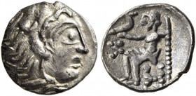 ARABIA, Eastern. Oman Peninsula. Mleiha (?). Abi’el, daughter of Baglan, circa 200 BCE. Obol (Silver, 11 mm, 0.59 g, 7 h), imitating Alexander 'the Gr...
