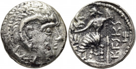 ARABIA, Eastern. Oman Peninsula. Mleiha (?). Coins without patronym, mid 2nd to 1st century BCE. Tetradrachm (Silver, 25 mm, 15.79 g, 12 h), imitating...