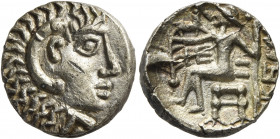 ARABIA, Eastern. Oman Peninsula. Mleiha or ad-Dur (?). Later coinage in the name of Abi'el, 1st century BCE to 1st century CE. Drachm (Billon, 16 mm, ...
