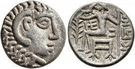 ARABIA, Eastern. Oman Peninsula. Mleiha or ad-Dur (?). Later coinage in the name of Abi'el, 1st century BCE to 1st century CE. Drachm (Billon, 15 mm, ...