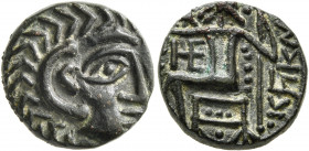 ARABIA, Eastern. Oman Peninsula. Mleiha or ad-Dur (?). Later coinage in the name of Abi'el, 1st century BCE to 1st century CE. Drachm (Bronze, 15 mm, ...
