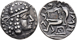 LOCAL ISSUES, Sogdiana. Bukhara. Circa 2nd to 4th centuries AD. Tetradrachm (Silver, 27 mm, 9.71 g, 1 h), imitating Euthydemos I of Baktria (225-220 B...