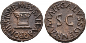 Augustus, 27 BC-AD 14. Quadrans (Copper, 17 mm, 2.94 g, 10 h), Rome. Apronius, Galus, Messalla and Sisenna, as IV viri monetales, 5 BC. MESSALLA•APRON...